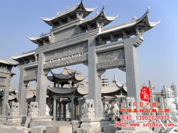 石材牌楼雕刻