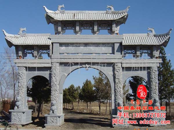 寺庙牌坊雕刻