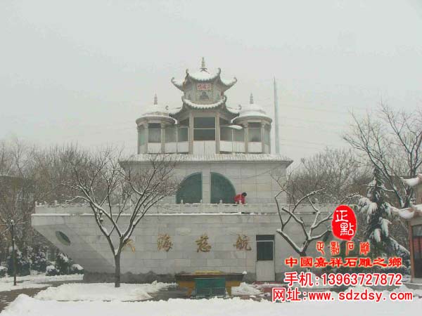 汉白玉石雕凉亭
