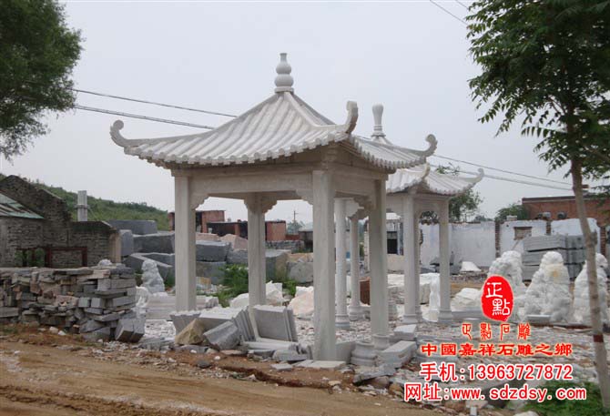 汉白玉四角亭