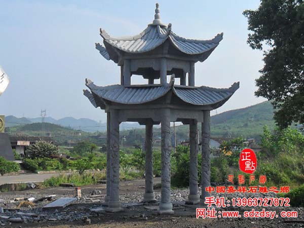 双层六角凉亭