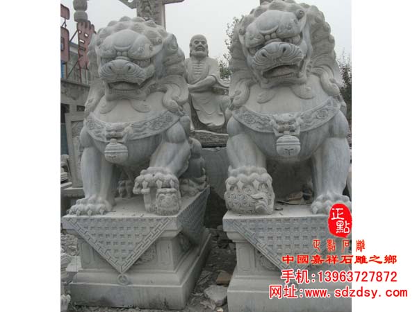 石雕北京狮|蹲狮雕刻