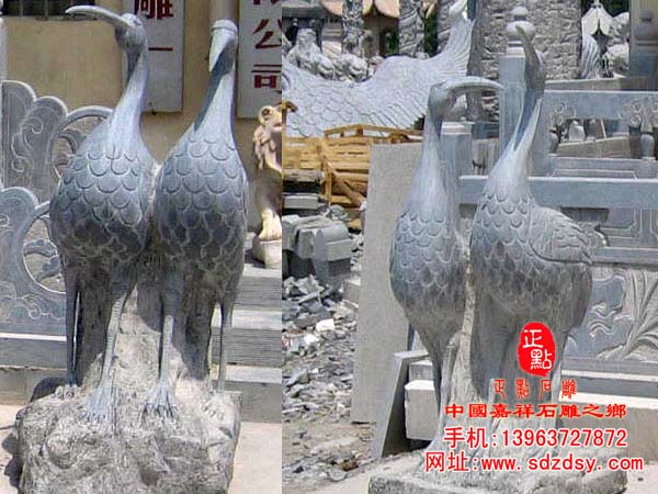 石雕仙鹤|丹顶鹤