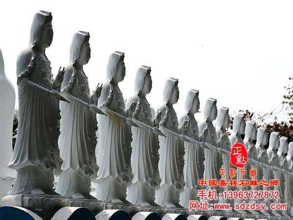 汉白玉石雕观音