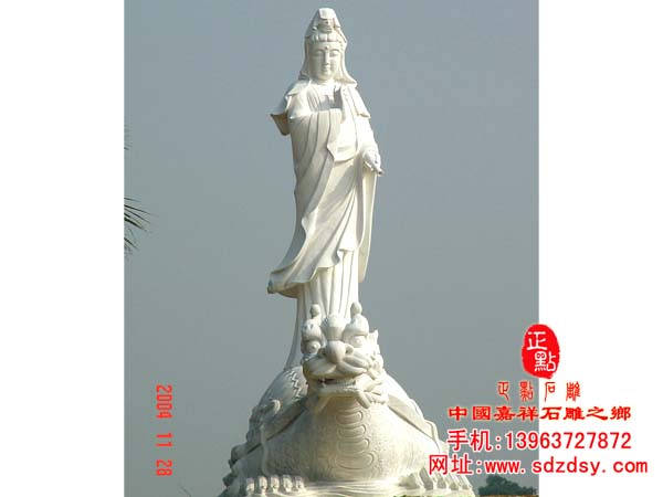 汉白玉石雕观音