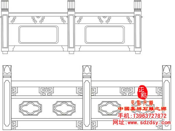 寺庙园林河桥栏杆