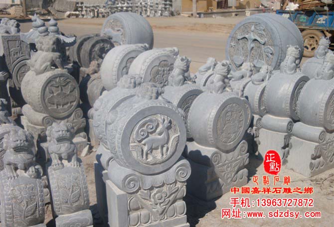 仿古青石门墩