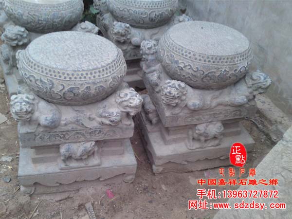 青石仿古门墩